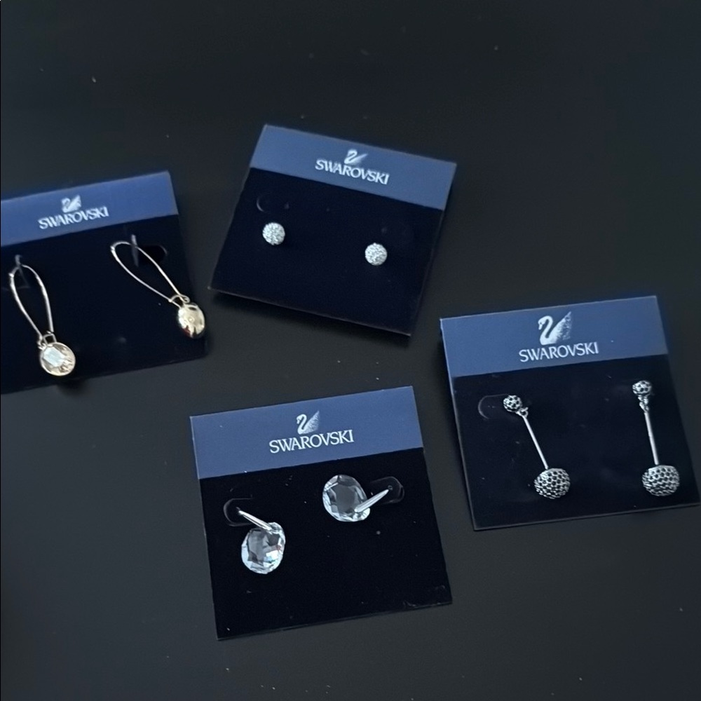 Swarovski Silver and Crystal Earring Collection